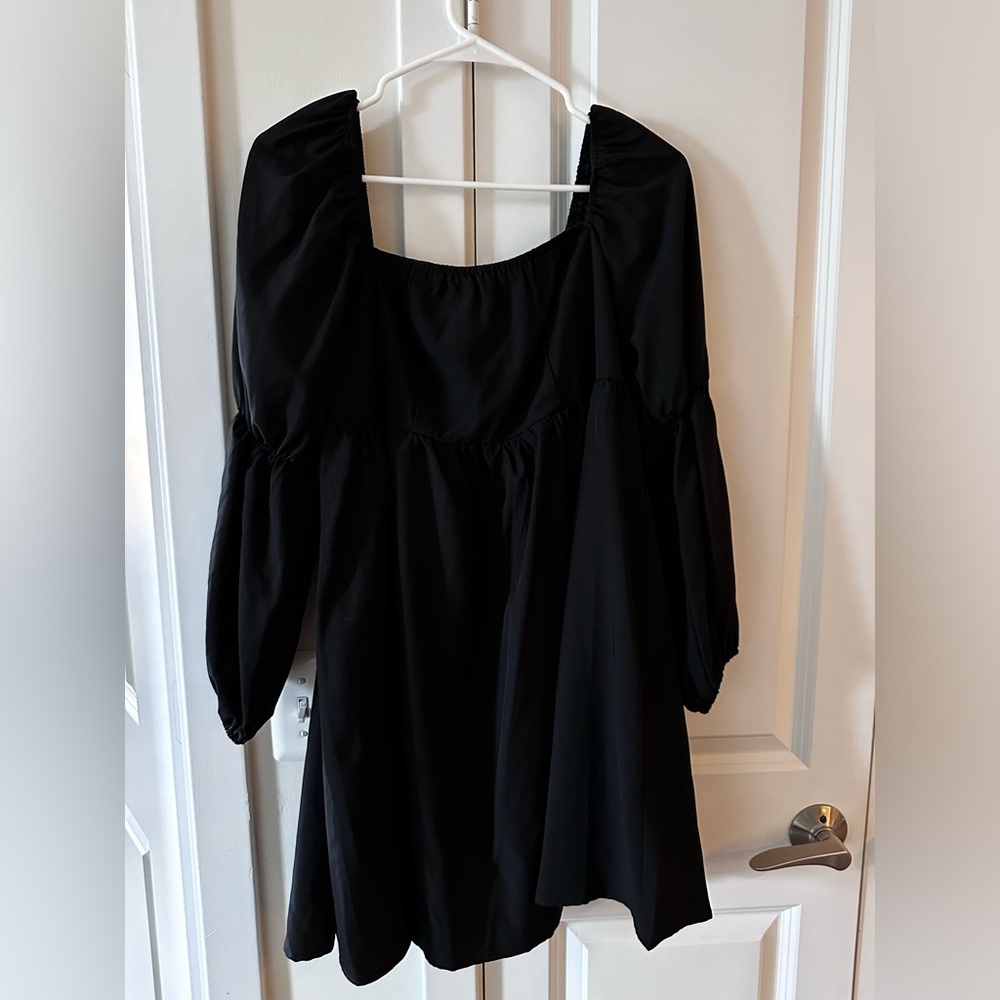 Boutique Puff Sleeve Black dress